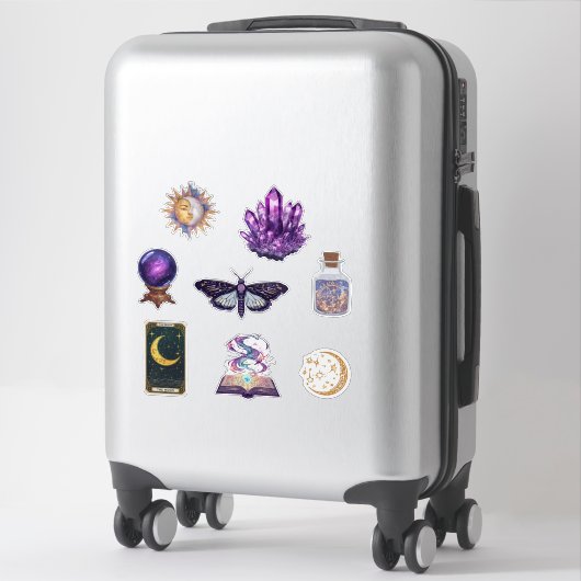 Mystieke Hemelse Sticker Blad | Tarot, manen, ca (Koffer)