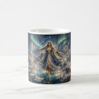 Mystieke Hemelse Tovenares Mok – Gouden Fantasie