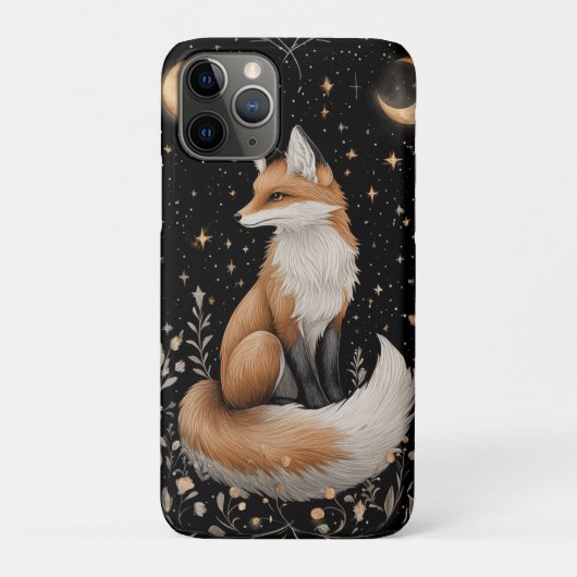Mystieke Hemelse Vos en Bloemen Case-Mate iPhone Case (Achterkant)
