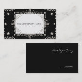 Mystieke Hemelse Wijnstok Zilver en Zwart Visitekaartje (Voorkant / Achterkant)