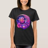Mystieke hemelse zon en maan t-shirt (Voorkant)