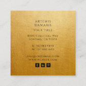 Mystieke hemelse zon maan tarot lezer goud vierkante visitekaartje (Achterkant)