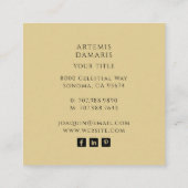 Mystieke hemelse zon maan tarot lezer vierkante visitekaartje (Achterkant)