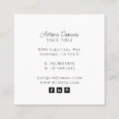 Mystieke hemelse zon maan vierkante visitekaartje (Achterkant)