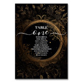 Mystieke Hemelse Zwart en Gouden Bruiloft Kaart (Voorkant)