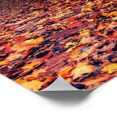 Mystieke herfst avond spoorweg loof poster (Hoek)