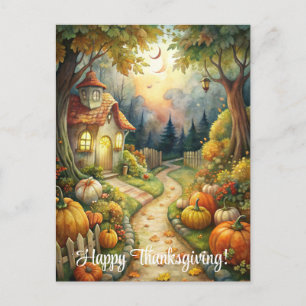 Mystieke Herfst Garden Happy Thanksgiving Feestdagenkaart