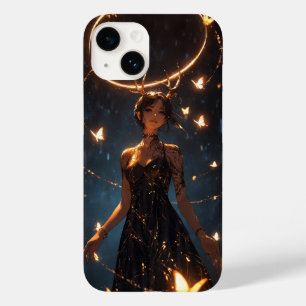 Mystieke Hert Meisje iPhone 14 Hoesje - Fantasie A