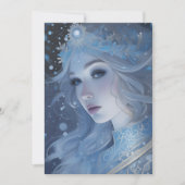 Mystieke Ice Queen - Fantasy Winter Goddess Art Feestdagenkaart (Voorkant)