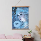 Mystieke Ice Queen - Fantasy Winter Goddess Art Hangend Wandkleed (Slaapkamer)