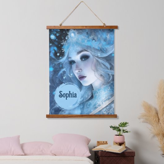 Mystieke Ice Queen - Fantasy Winter Goddess Art Hangend Wandkleed (Slaapkamer)