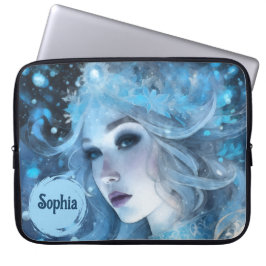 Mystieke Ice Queen - Fantasy Winter Goddess Art Laptop Sleeve