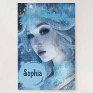 Mystieke Ice Queen - Fantasy Winter Goddess Art Legpuzzel
