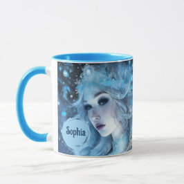 Mystieke Ice Queen - Fantasy Winter Goddess Art Mok