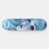 Mystieke Ice Queen - Fantasy Winter Goddess Art Persoonlijk Skateboard (Horizontaal)