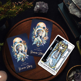 Mystieke Inanna Celestial Star Goddess Night Sky Pokerkaarten