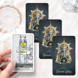 Mystieke Inanna in gebed Hemelse Stergodin Pokerkaarten