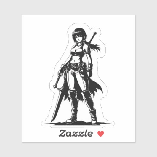 mystieke jager meisje van het noorden5 sticker (Vel)