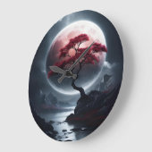 Mystieke Japanse Stijl Roze Boom Grote Klok (Hoek)