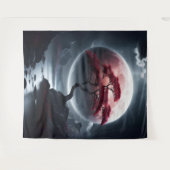 Mystieke Japanse Stijl Roze Boom Wandkleed (Voorkant (horizontaal))