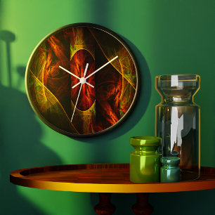 Mystieke Jungle Abstracte Kunst Rond Grote Klok