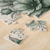 Mystieke Kat Met Bloemen Legpuzzel (Zijkant)