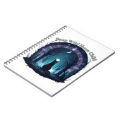 Mystieke kat onder de maanverlichte boog notitieboek (Linkerzijde)