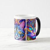 Mystieke kat | Psychedelische kunst Magische Mok (Voorkant rechts)