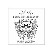 Mystieke kat uit de bibliotheek van rubberstempel (Afrduk)
