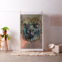 Mystieke kat van Egypte, zwart als de nacht,
