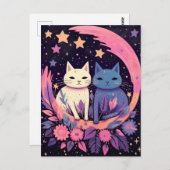 Mystieke katten onder de sterren Briefkaart (Voorkant / Achterkant)
