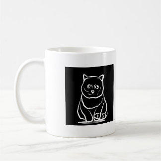 Mystieke Kattenkop – Minimalistische Katachtige Li Koffiemok