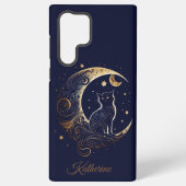 Mystieke Kattenmaan - Persoonlijk Hemels Geschenk Samsung Galaxy Hoesje (Achterkant)