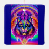 mystieke kattenversiering keramisch ornament (Achterkant)