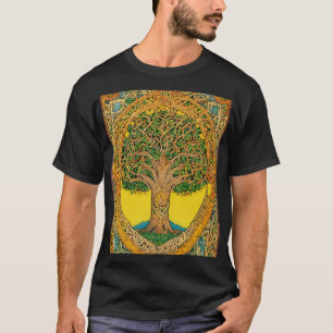 Mystieke Keltische Boom van het Leven Tekenen T-shirt