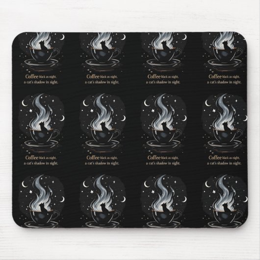 Mystieke Koffiekat Muismat (Voorkant)