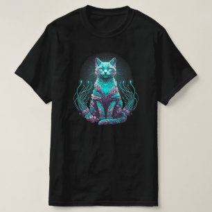 Mystieke koraalkat ALLEEN ZWART T-shirt