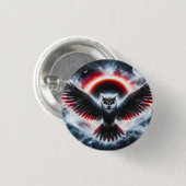 Mystieke Kosmische Hemelse Uil Ronde Button 3,2 Cm (Voorkant /achterkant)