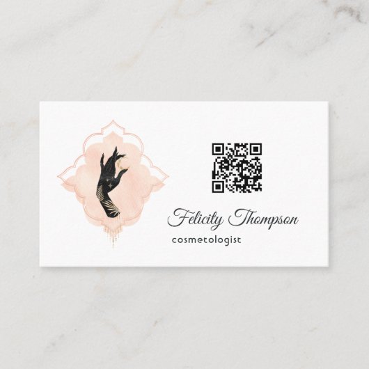 Mystieke kosmische QR-code Visitekaartje (Voorkant)