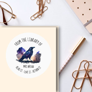 Mystieke Kraai Onder Sterrenhemel Sticker   Hemels
