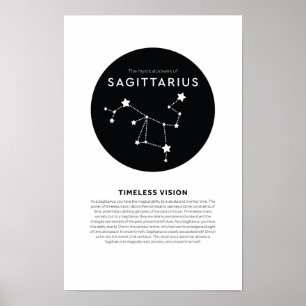 Mystieke kracht van Boogschutter Astrologie Zodiac Poster