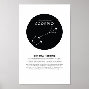 Mystieke Kracht van Schorpioen Astrologie Ster Zod Poster