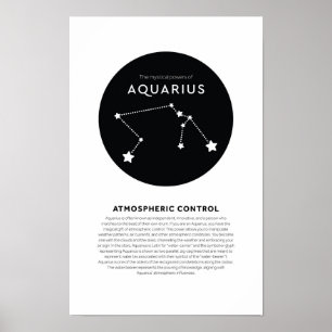 Mystieke Kracht van Waterman Astrologie Ster Zodia Poster