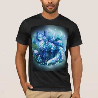 Mystieke Kristal Vos Fantasie Kunst Heren T-shirt
