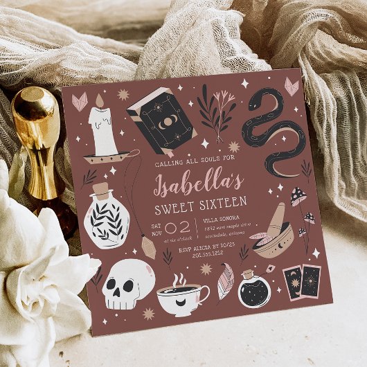 Mystieke Kristal Waarzegster Sweet Sixteen Kaart