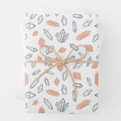 Mystieke kristallen van het heelal inpakpapier vel (In situ)