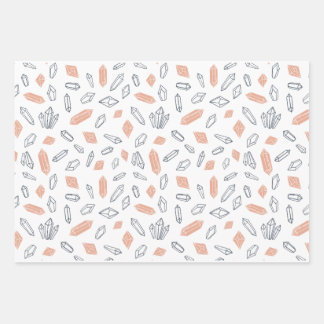 Mystieke kristallen van het heelal inpakpapier vel