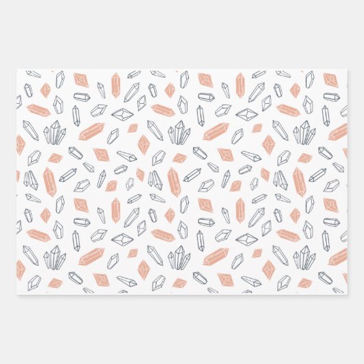 Mystieke kristallen van het heelal inpakpapier vel (Voorkant)