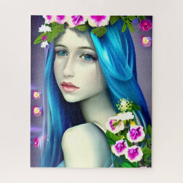 Mystieke Kunst | Mooie blauwe fee Legpuzzel