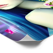 Mystieke Kunst | Mooie blauwe fee Poster (Hoek)